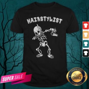 Hairstylist Dabbing Skeleton Halloween Costume Shirt