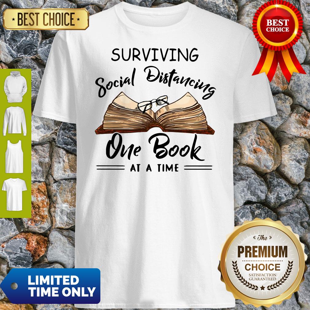 Official Surviving Social Distancing One Book At A Time Shirt
