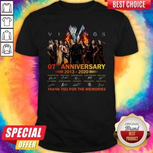 Vikings 07th Anniversary 2013 2020 Thank You For The Memories Signatures Shirt