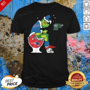 Nice The Grinch Buffalo Bills Shit On Toilet New England Patriots And Other Teams Christmas Shirt