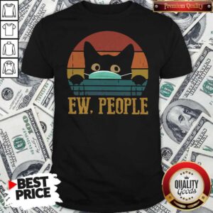 Cute Black Cat Face Mask Ew People Vintage Shirt
