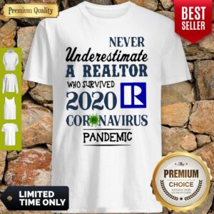 Never Underestimate A Realtor Logo Who Survived 2020 Coronavirus Shirt