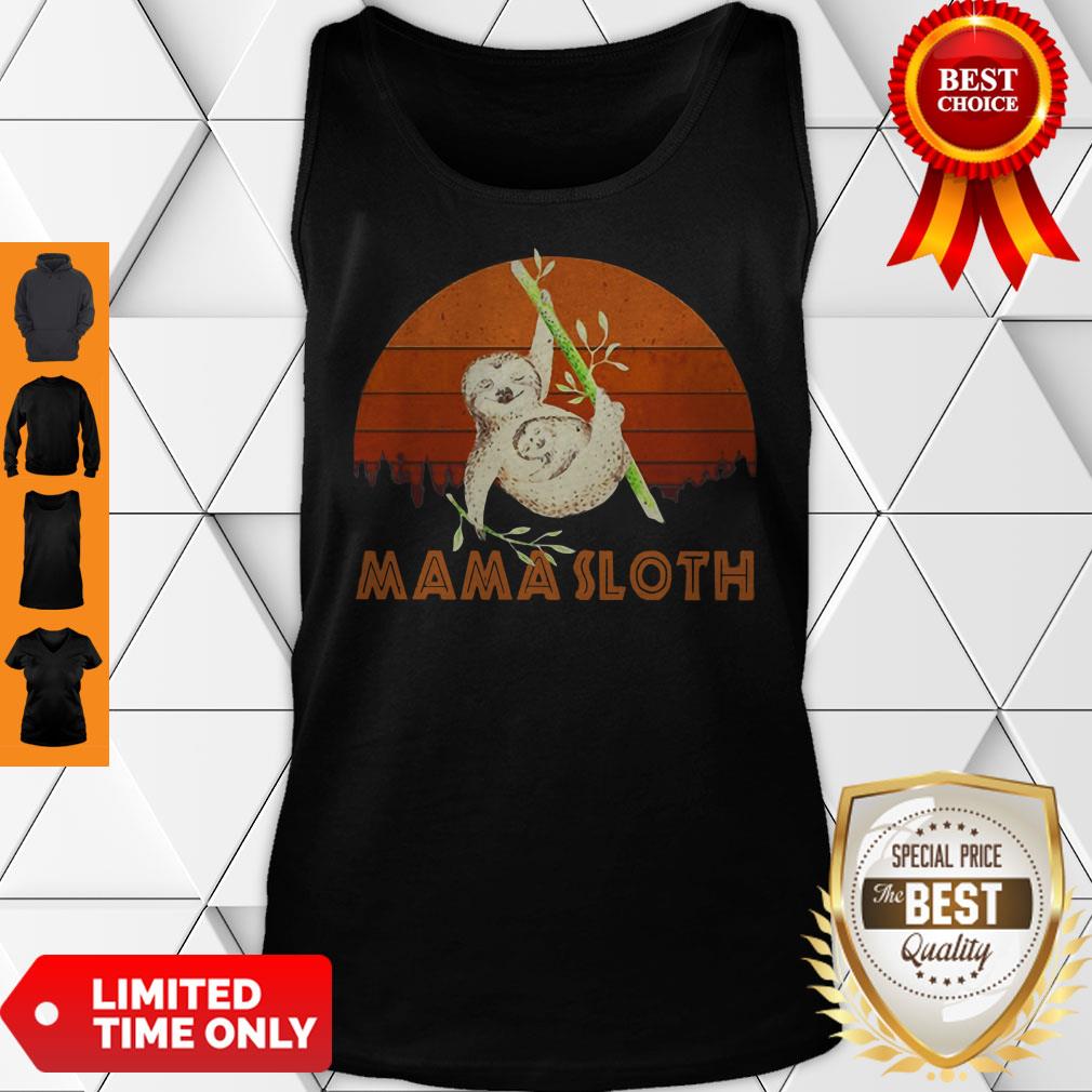 Official Mama Sloth Sunset Mother Day Shirt