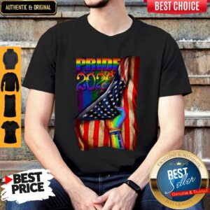 Pretty LGBT Pride 2020 American Flag Shirt