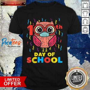 Nice Owl Face Mask 100th Day Of School Shirt
