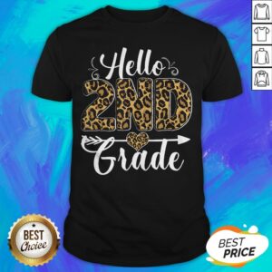 Official Hello 2nd Grade Leopard Shirt