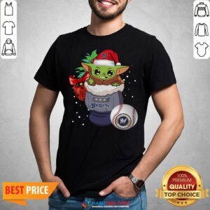 Milwaukee Brewers Christmas Baby Yoda Star Wars Funny Happy MLB Shirt