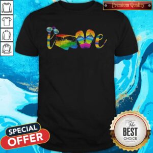 Top LGBT Love Sign Language Camping Shirt