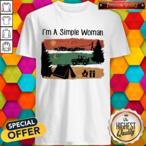 Official I’m A Simple Woman Love Camping Retro Vintage Shirt