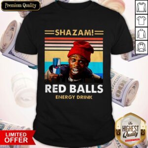 Funny Shazam Red Balls Energy Drink Vintage Shirt