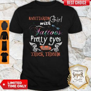 Nice Sagittarius Girl Tattoos April February Birthday Women Gifts Shirt
