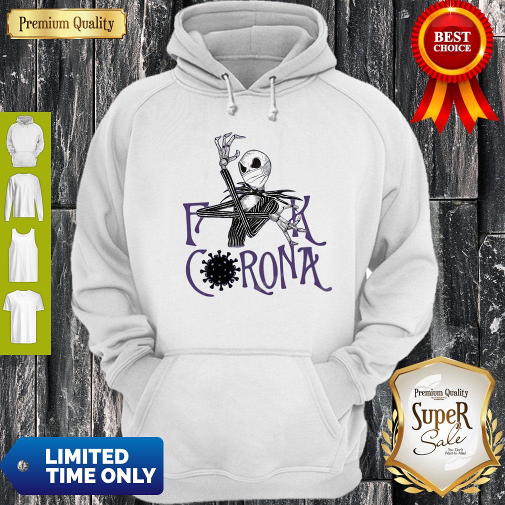 Top Jack Skellington Face Mask Fuck Coronavirus Covid 19 Shirt