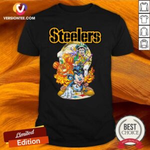 Love Mickey Mouse Pumpkin Pittsburgh Steelers Halloween Shirt