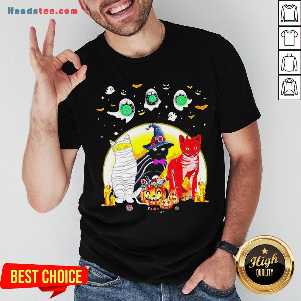 Funny Cat Costume Happy Halloween Shirt