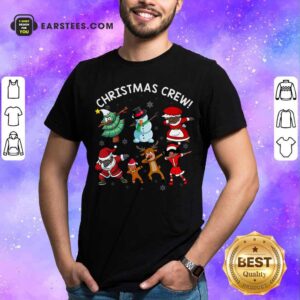 Nice Santa Claus And Friends Dab Dance Dabbing Christmas Crew Shirt