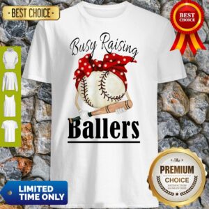 Awesome Baseball Busy Raising Ballers Bow Shirt