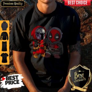 Funny Baby Chibi The Mandalorian And Deadpool Shirt