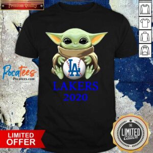 Happy Baby Yoda Hug Los Angeles Lakers 2020 Shirt