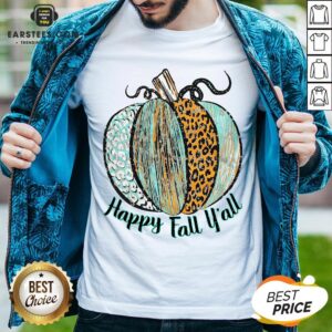 Nice Happy Fall Leopard Pumpkin Shirt