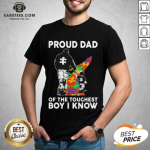 Funny Autism Proud Dad Toughest 45 Shirt