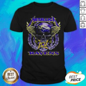 Perfect Skull Metallic Ravens Shirt