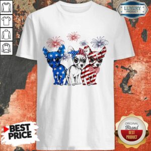 Vip I Love Chihuahua American Flag Shirt