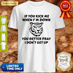 Top If You Kick Me When I Am Down You Better Pray I Don’t Get Up Tiger Shirt