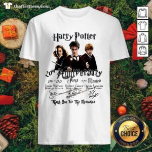 Grateful Harry Potter 20th Anniversary 2001 2021 7 Parts 1179 Minutes Signatures Shirt