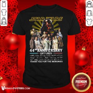 Funny Start Wars 44th Anniversary 1977 2021 Signatures Thank You For The Memories Shirt