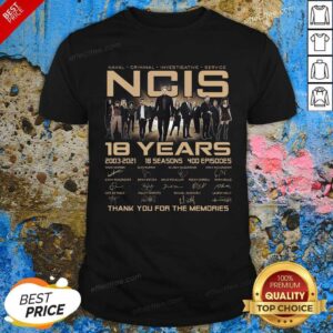 Official Naval Criminal Ncis 18 Years Signatures Thank You For The Memories Shirt