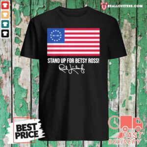 Great Rush Limbaugh 1951 2021 Stand Up For Betsy Ross American Flag Signature Shirt