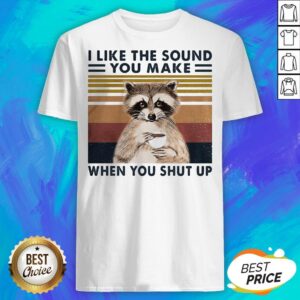 Raccoon I Like The Sound You Make When You Shut Up Vintage Retro Shirt