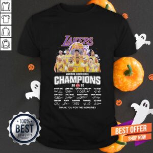 Los Angeles Lakers Western Conference Champions 2020 Thank You For The Memories Signatures Shirt