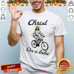 Official Christ On A Bike Lord Risen Jesus God Church Shirt