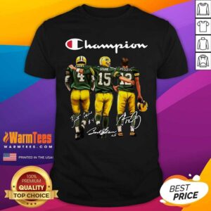 Awesome Green Bay Packers Favre Starr Rodgers 2021 Champion Signatures Shirt