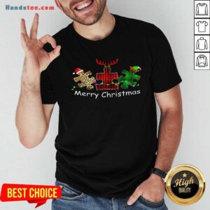 Premium Autism Santa Reindeer Elf Light Merry Christmas Shirt