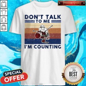 Don’t Talk To Me I’m Counting Original Sheep Knitting Vintage Retro Shirt