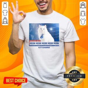 Premium Kittisaurus News Anchor CoCo Cat Shirt