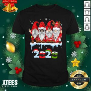 Nice Merry Christmas Gnomes Wear Mask 2020 Quarantine Xmas Shirt