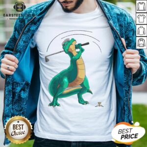 Good T-Rex Playing Golf Dino Ball Game Sports Shirt