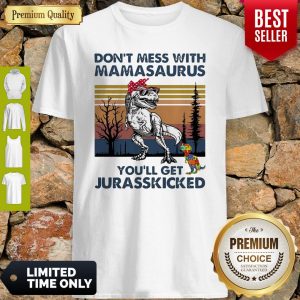 Don’t Mess With Mamasaurus You’ll Get Jurasskicked Autism Vintage Shirt