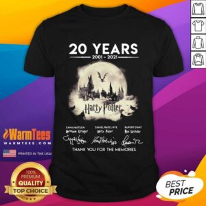 Pretty 20 Years 2001 2021 Harry Potter Thank You For The Memories Signatures Shirt