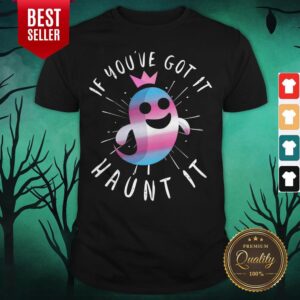 Cute Transgender Ghost Funny Halloween Pun Trans Pride Quote Shirt