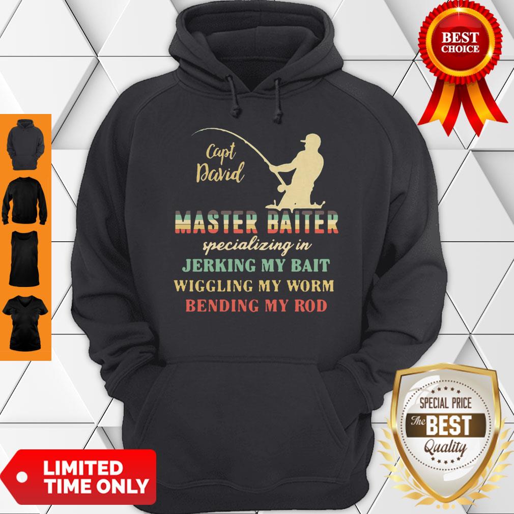 Capt David Master Baiter Specializing In Jerking My Bait Vintage Shirt