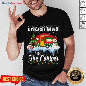 Official Christmas In The Camper Family Cute Funny Tee Camping Lover Xmas Trip Shirt