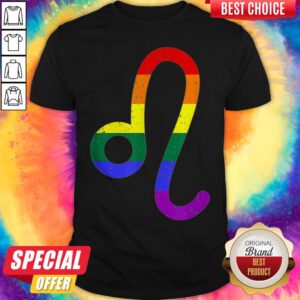 Official Leo LGBT Pride Outfit Gift Rainbow Shirt