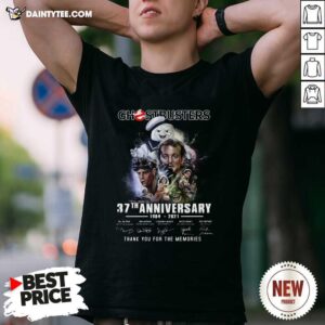 Hot Ghostbusters 37th Anniversary 1984 2021 Thank You For The Memories Signatures Shirt