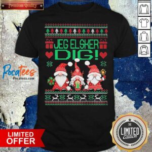 Top Gnomes Jeg Elsker Dig Ugly Christmas Shirt