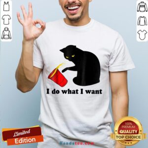 Awesome Do What I Want Black Cat Red Cup T-Shirt
