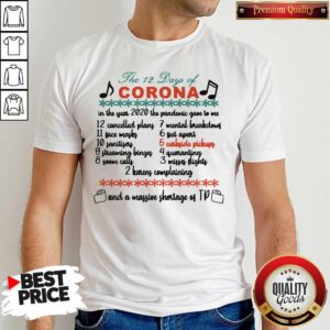 Official The 12 Days Of Corona Christmas Shirt